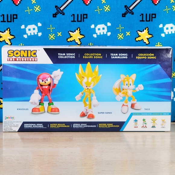 Sonic The Hedgehog Team Collection 4" Iridescent Knuckles Tails Super Sonic Set - Picture 2 of 8